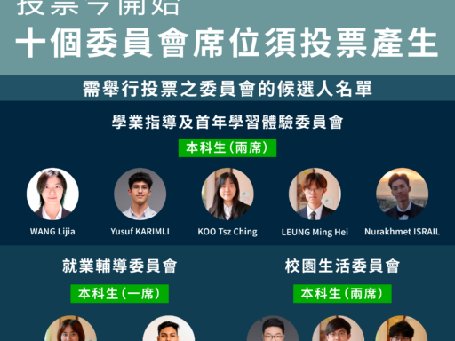 大學管治委員會選舉：投票今開始 十個委員會席位須投票產生