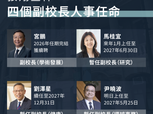 張翔宣佈四個副校長人事任命